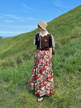 「アイテム（その他トップス）」を使った、nnさん（レディース・157cm）の夏コーディネート