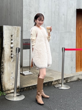 「CAPRICIEUX LE'MAGE（カプリシューレマージュ）のアイテム（その他アウター）」を使った、N a n a m iさん（レディース・156cm）の秋コーディネート