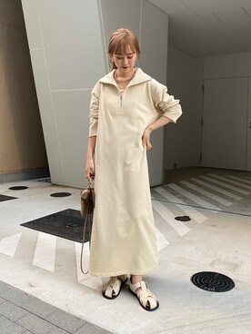 「スエット」｜「アイテム（その他）」を使った、N a n a m iさん（レディース・156cm）の冬コーディネート
