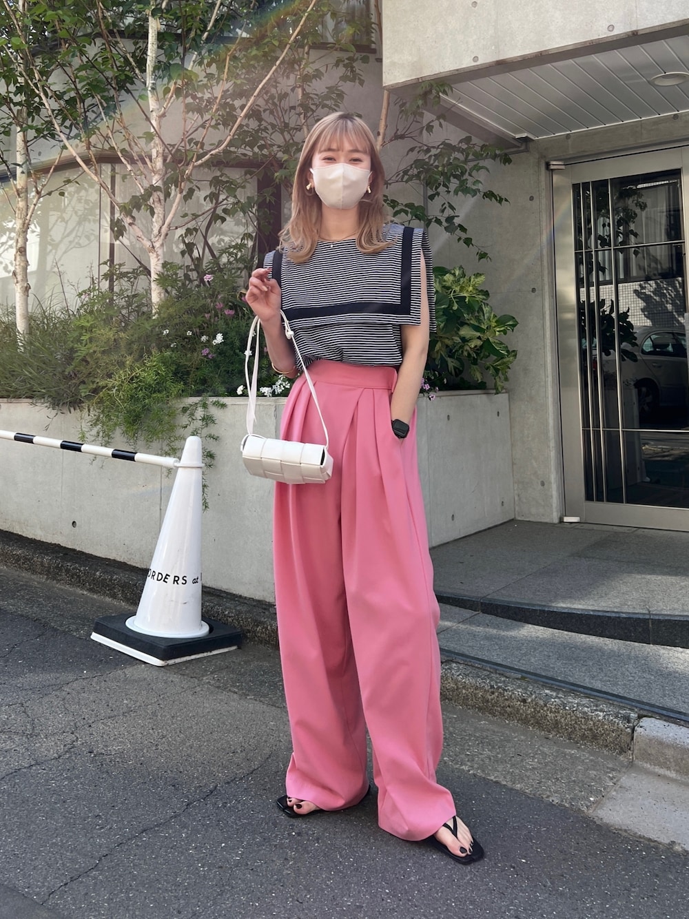 プリーツプリーズ　セーラーカラー　ボーダートップス YURK Geniet van】セーラーカラーボーダーTEE｜テントテン