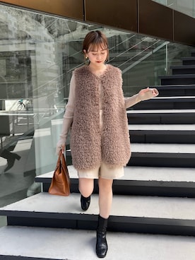 「アイテム（その他アウター、ブラウン系）」を使った、N a n a m iさん（レディース・156cm）の夏コーディネート