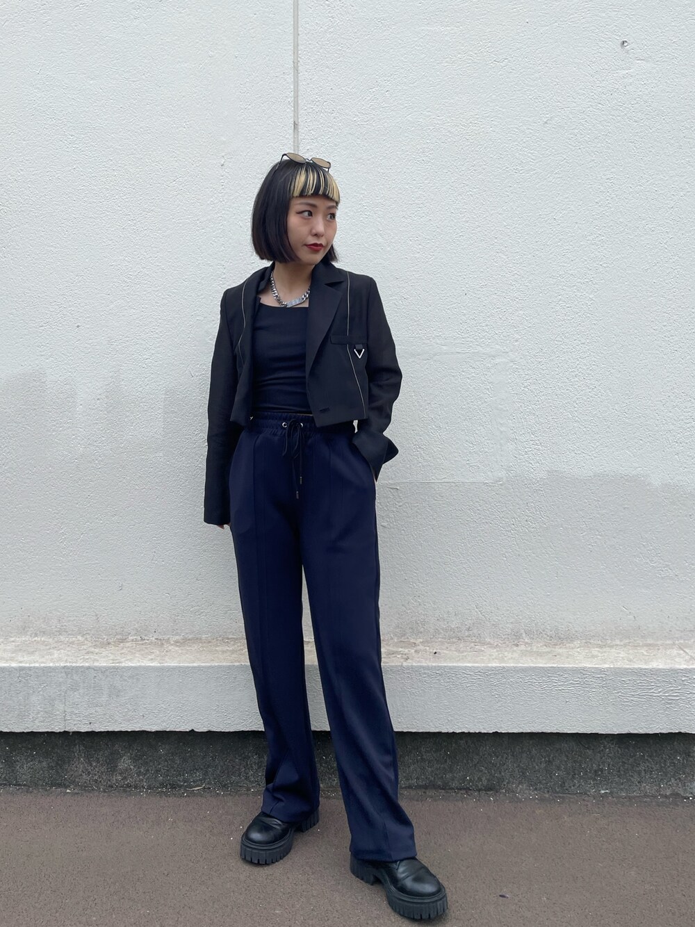 スタイリスト小山田早織さんコラボ】ジャージストレートパンツを使った