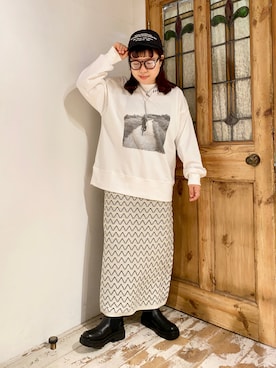 「シアタープロダクツ(THEATRE PRODUCTS)」｜「アイテム（帽子）」を使った、mizukiさん（レディース・157cm）の秋コーディネート