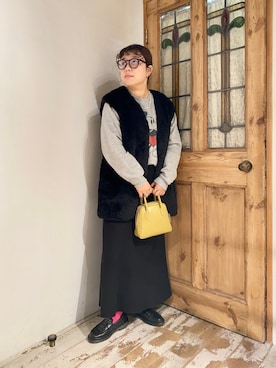 「ミッキー」｜「アイテム（ローファー）」を使った、mizukiさん（レディース・157cm）の秋コーディネート