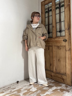 「アイテム（マウンテンパーカー）」を使った、mizukiさん（レディース・157cm）の秋コーディネート