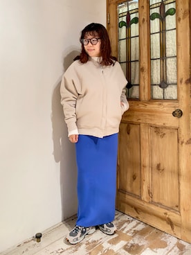 「PUAL CE CIN（ピュアルセシン）のアイテム（ブルゾン）」を使った、mizukiさん（レディース・157cm）の冬コーディネート
