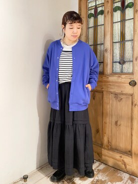 「PUAL CE CIN（ピュアルセシン）のアイテム（ブルゾン）」を使った、mizukiさん（レディース・157cm）の秋コーディネート
