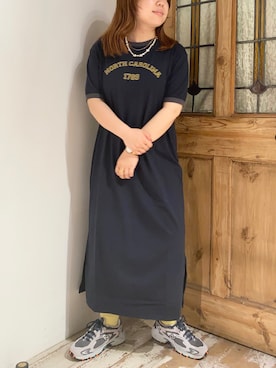 「シアタープロダクツ(THEATRE PRODUCTS)」｜「アイテム（ワンピース/ドレス）」を使った、mizukiさん（レディース・157cm）の夏コーディネート