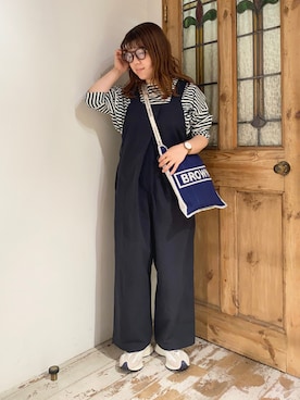 「シアタープロダクツ(THEATRE PRODUCTS)」｜「アイテム（オールインワン・サロペット）」を使った、mizukiさん（レディース・157cm）の夏コーディネート