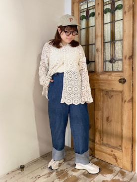 「SLOBE IENA（スローブイエナ）のアイテム（キャップ）」を使った、mizukiさん（レディース・157cm）の春コーディネート