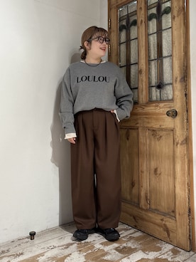 「スラックスパンツ」｜mizukiさん（レディース・157cm）の冬コーディネート