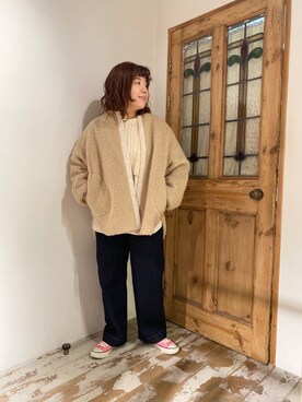 「PUAL CE CIN（ピュアルセシン）のアイテム（アンサンブル）」を使った、mizukiさん（レディース・157cm）の秋コーディネート