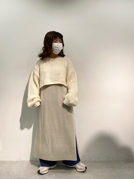 「PUAL CE CIN（ピュアルセシン）のアイテム（アンサンブル）」を使った、mizukiさん（レディース・157cm）の秋コーディネート