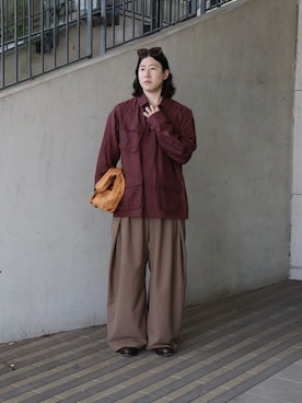 「アイテム（スラックス）」を使った、KEIGOさん（メンズ・178cm・20代）の秋コーディネート