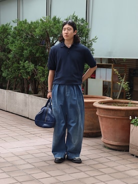 「アイテム（ボストンバッグ）」を使った、KEIGOさん（メンズ・178cm）の秋コーディネート