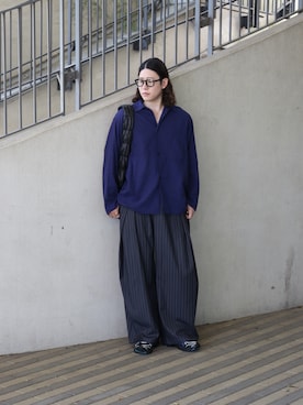 「COMOLI（コモリ）のアイテム」を使った、KEIGOさん（メンズ・178cm）の夏コーディネート