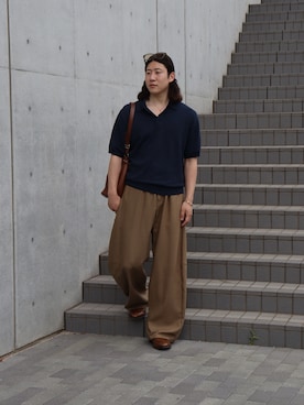 「HYKE（ハイク）のアイテム」を使った、KEIGOさん（メンズ・178cm）の夏コーディネート
