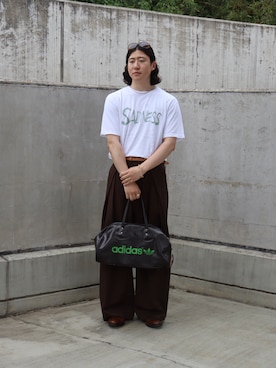 「アイテム（ボストンバッグ）」を使った、KEIGOさん（メンズ・178cm）の秋コーディネート