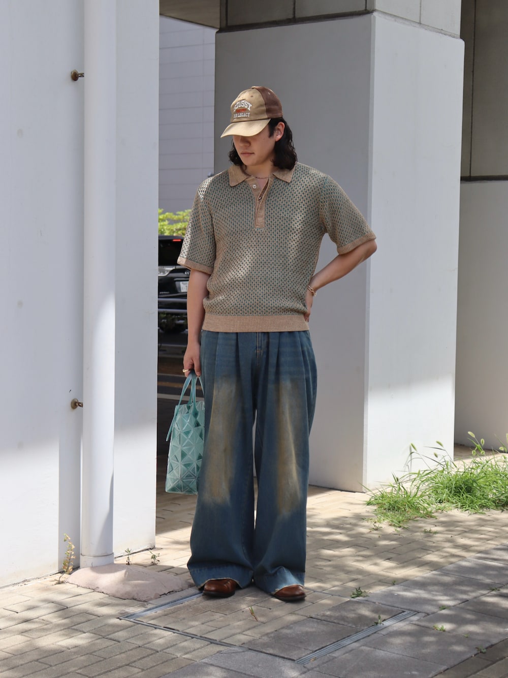 MULTI COLLAR JACQUARD KNIT POLO/マルチカラージャガード