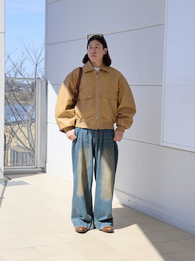 「soerte（ソエルテ）のアイテム（パンツ）」を使った、KEIGOさん（メンズ・178cm）の春コーディネート