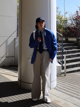 「soerte（ソエルテ）のアイテム（帽子）」を使った、KEIGOさん（メンズ・179cm）の春コーディネート