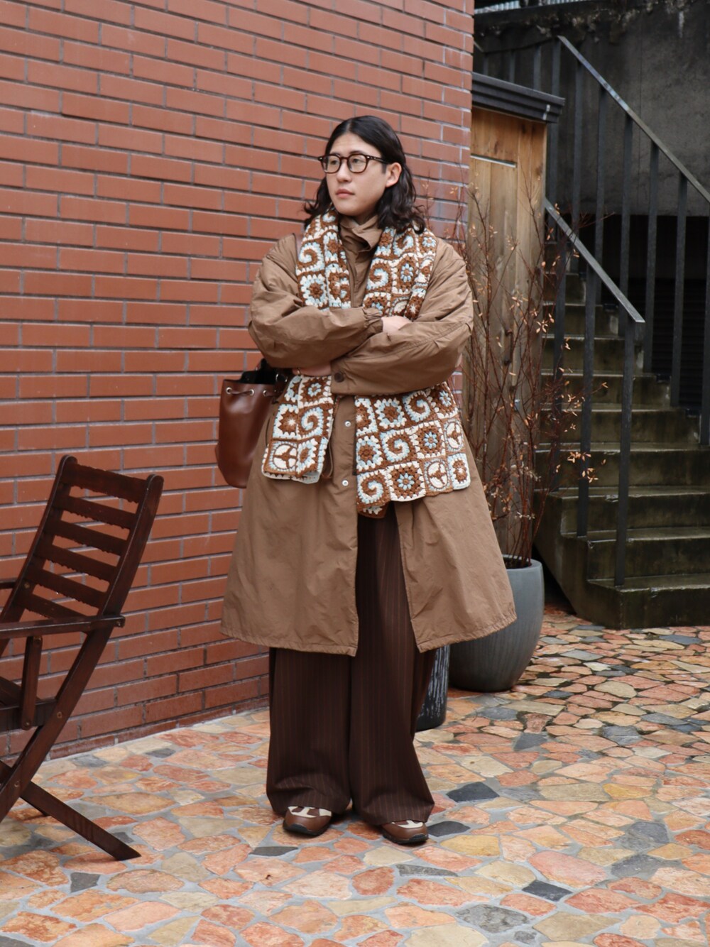Story mfg. ストール Story mfg.のマフラーを使った人気ファッションコーディネート - WEAR