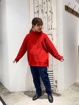 qual ce cin 赤ニット PUAL CE CINのアイテムを使った「赤ニット」の人気ファッション