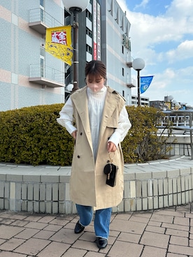 「PUAL CE CIN（ピュアルセシン）のアイテム（トレンチコート）」を使った、shooojiさん（レディース・150cm）の冬コーディネート