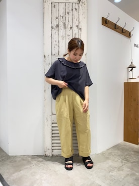 「甘めカジュアルコーデ」｜shooojiさん（レディース・150cm）の夏コーディネート