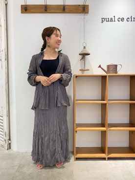 「ワッシャースカート」｜shooojiさん（レディース・150cm）の夏コーディネート