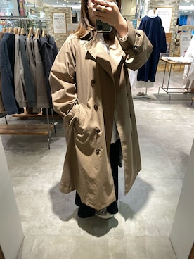 「トレンチ」｜「アイテム（その他アウター）」を使った、shooojiさん（レディース・150cm）の冬コーディネート