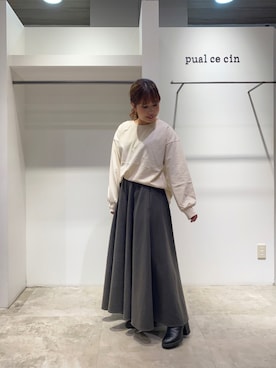 「PUAL CE CIN（ピュアルセシン）のアイテム（アンサンブル）」を使った、shooojiさん（レディース・150cm）の秋コーディネート