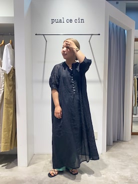 「ゆったりシルエット」｜「アイテム（ワンピース/ドレス）」を使った、shooojiさん（レディース・150cm）の夏コーディネート