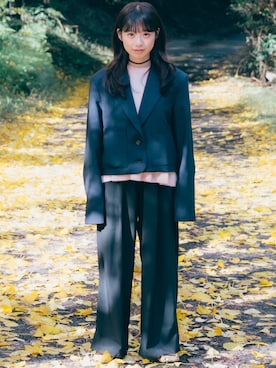 「アイテム（チョーカー）」を使った、しおさん（レディース・156cm）の冬コーディネート