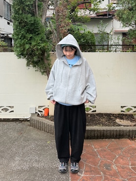 「パーカーコーデ」｜はるかさん（レディース・156cm）の秋コーディネート