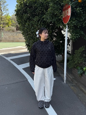 「Wacky WiLLy（ワッキーウィリー）の[GISELLEジゼル着用] WOMEN'S NYLON HOODED WINDBREAKER（ナイロンジャケット、その他）」を使った、はるかさん（レディース・156cm）の春コーディネート