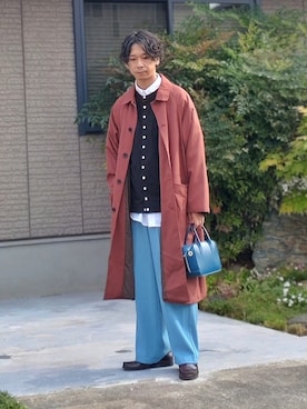 しょーわさんの「Color wide slacks / カラーワイドスラックスパンツ」を使ったコーディネート