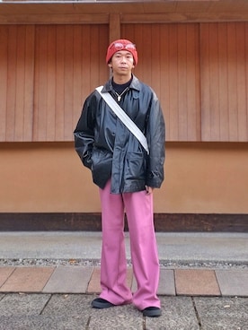 「アイテム（カバーオール）」を使った、しょーわさん（メンズ・168cm）の秋コーディネート