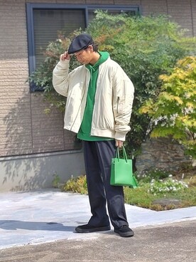「GLOSTER（グロスター）のアイテム（ジャケット/アウター）」を使った、しょーわさん（メンズ・168cm）の秋コーディネート