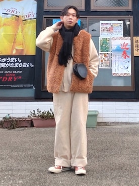 「TIDEWAY（タイドウェイ）のアイテム」を使った、しょーわさん（メンズ・168cm）の冬コーディネート