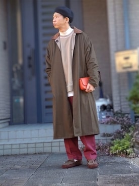 「niko and...（ニコアンド）のアイテム（ハンチング/ベレー帽）」を使った、しょーわさん（メンズ・168cm）の秋コーディネート