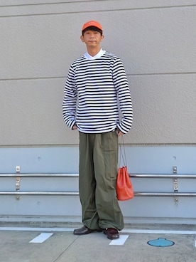 「CONVERSE（コンバース）のアイテム（帽子）」を使った、しょーわさん（メンズ・168cm）の春コーディネート