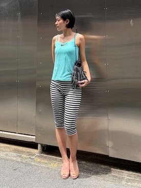 「Oriens JOURNAL STANDARD(オリエンス ジャーナルスタンダード)のカットソーサブリナパンツ(その他パンツ、ホワイト系)」を使った、さえさん(レディース)の夏コーディネート
