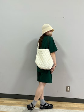 「麦わら帽子」｜「アイテム（その他アウター）」を使った、moさん（レディース・154cm）の夏コーディネート