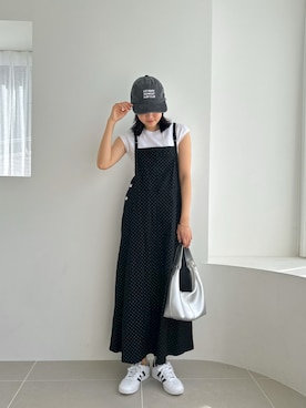 「アイテム（ジャンパースカート、その他）」を使った、Laveange officialさん（レディース・160cm）の春コーディネート