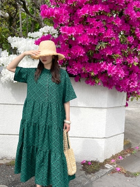 「ビーズバッグ」｜Laveange officialさん（レディース・166cm）の春コーディネート