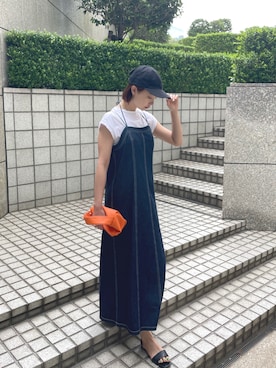 「デニムワンピース」｜Laveange officialさん（レディース・166cm）の夏コーディネート