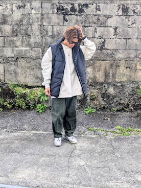 「unrelaxing（アンリラクシング）のアイテム（ジャケット/アウター）」を使った、たっくんさん（メンズ・168cm）の冬コーディネート