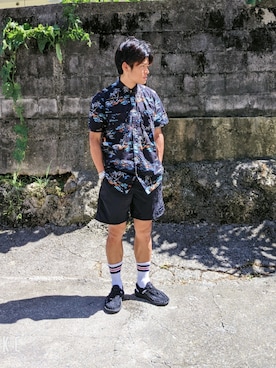 「RUSTY（ラスティ）のアイテム」を使った、たっくんさん（メンズ・168cm）の夏コーディネート
