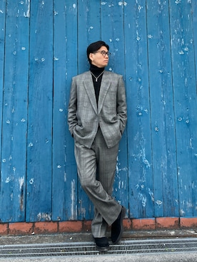 「アイテム（セットアップ）」を使った、はっしーさん（メンズ・172cm）の冬コーディネート